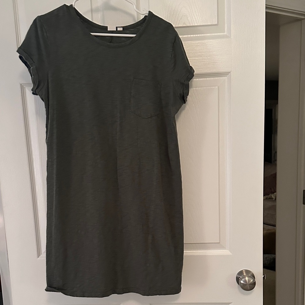 Casual Gray T-Shirt Dress